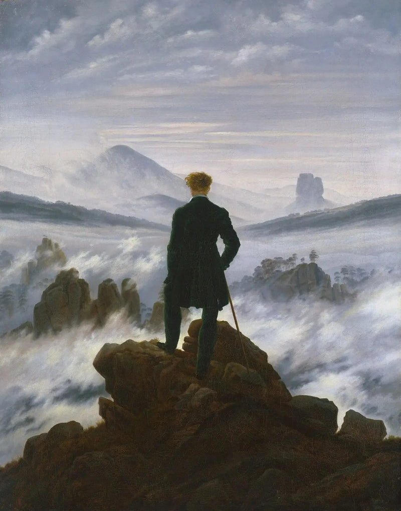 Il Viaggiatore che contempla un mare di nuvole - Caspar David Friedrich