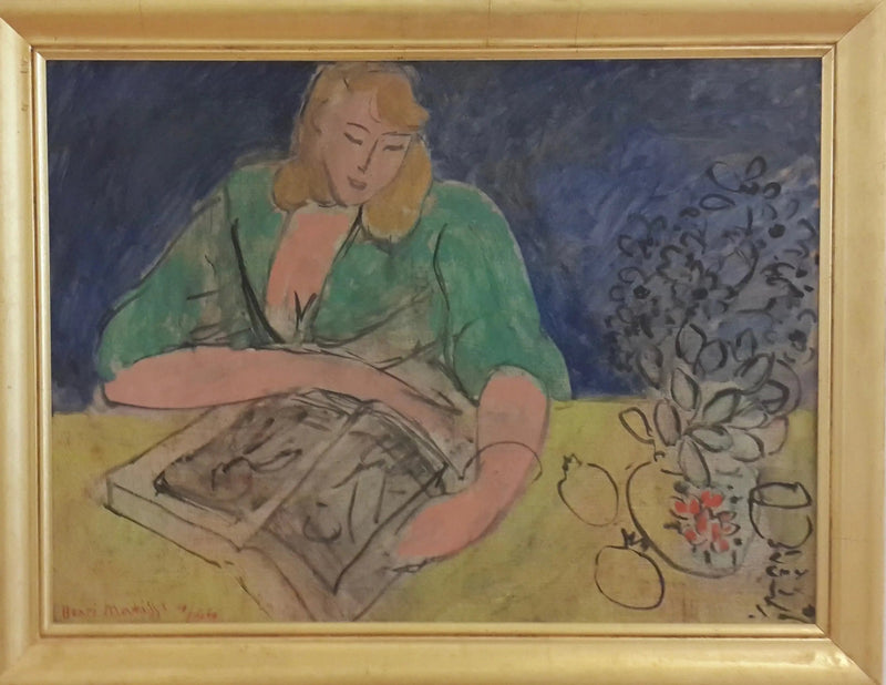 Lettrice al tavolo giallo - Henri Matisse