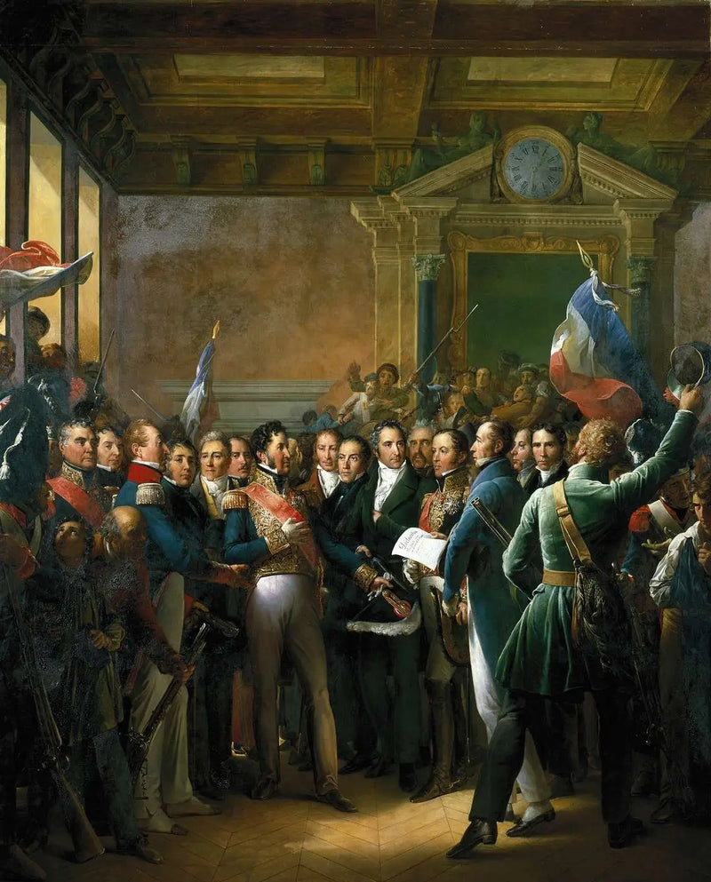 Lettura all'Hôtel de Ville di Parigi della Dichiarazione dei Deputati e della Proclamazione del Duca d'Orléans, luogotenente generale del Regno (31 luglio 1830) - François Gérard