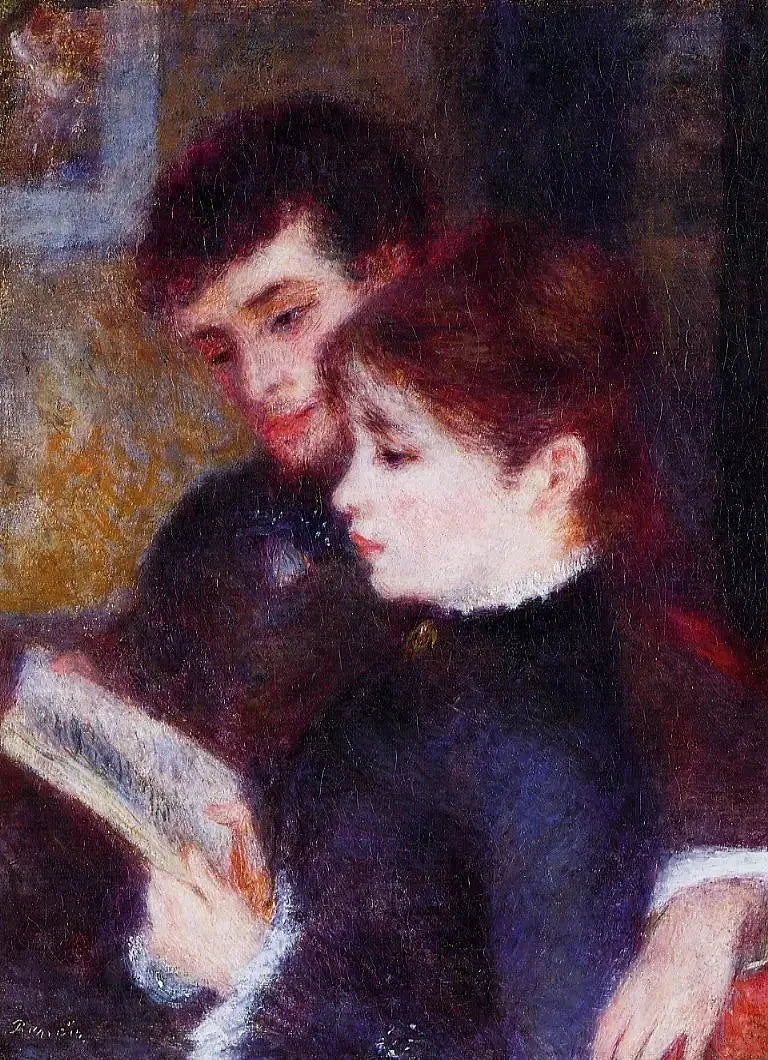 Lecture en couple - Pierre-Auguste Renoir image 1 copie de tableau peinte à la main
