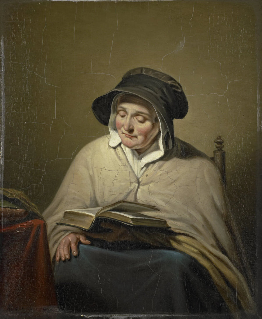 Lecture d'une vieille femme - Cornelis Kruseman