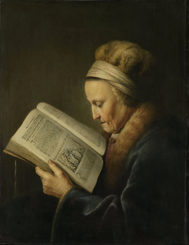 Lecture d'une vieille femme - Gérard Dou