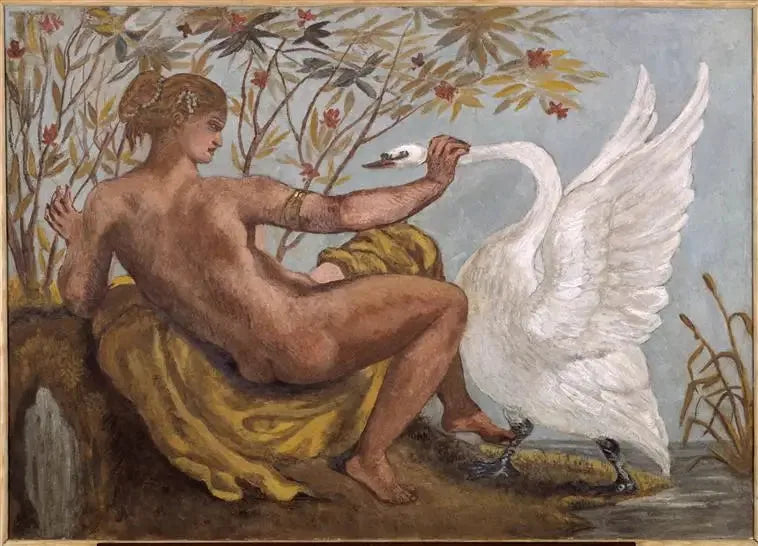 Leda e il Cigno - Eugène Delacroix