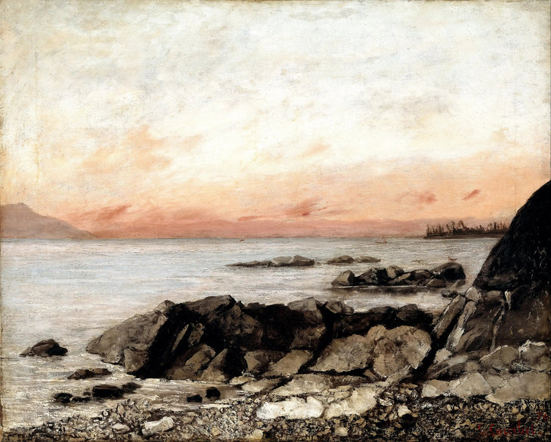 Léman al tramonto - Gustave Courbet
