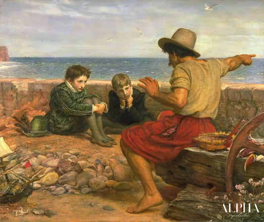 L'enfance de Raleigh - John Everett Millais - Reproductions de tableaux et peintures haut de gamme