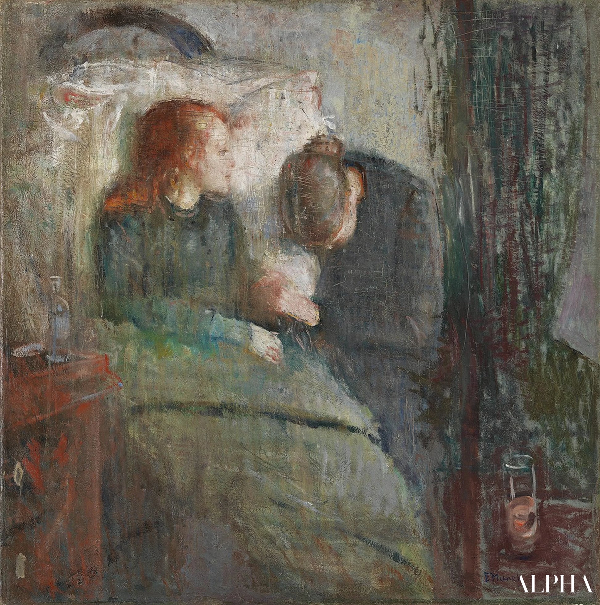 L'enfant malade - Edvard Munch - Reproductions de tableaux et peintures haut de gamme