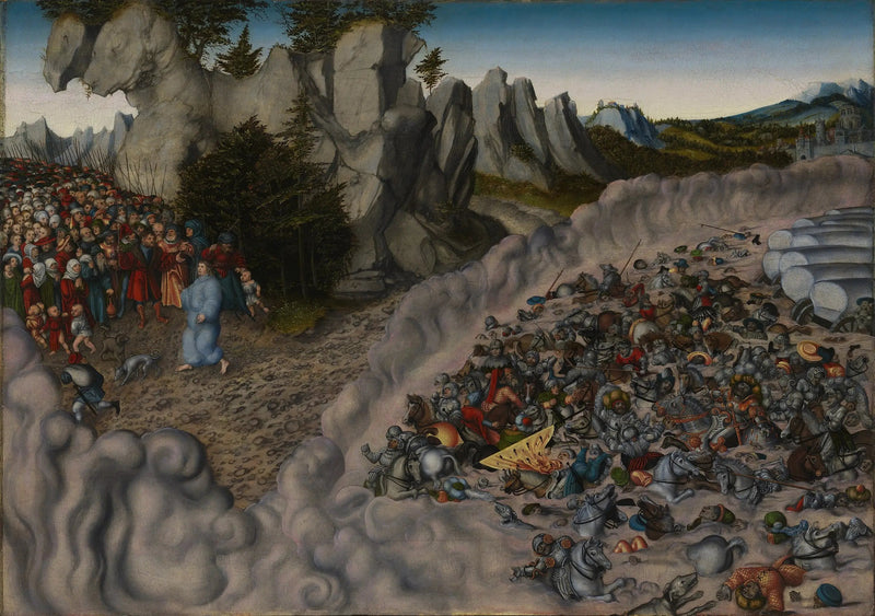Le armate del Faraone sommerse nel Mar Rosso - Lucas Cranach il Vecchio