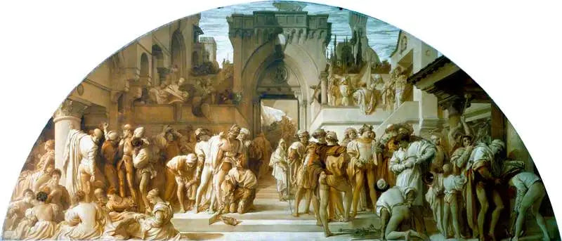 Gli arti dell'industria applicati alla guerra (disegno per un dipinto murale al Victoria and Albert Museum) - Frederic Leighton
