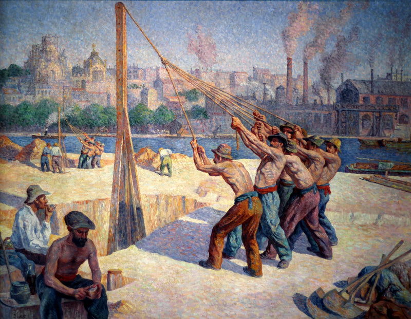 I battitori di pali - Maximilien Luce