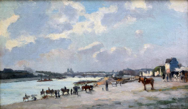 Le rive della Senna – Bercy, effetto sera – Albert Lebourg