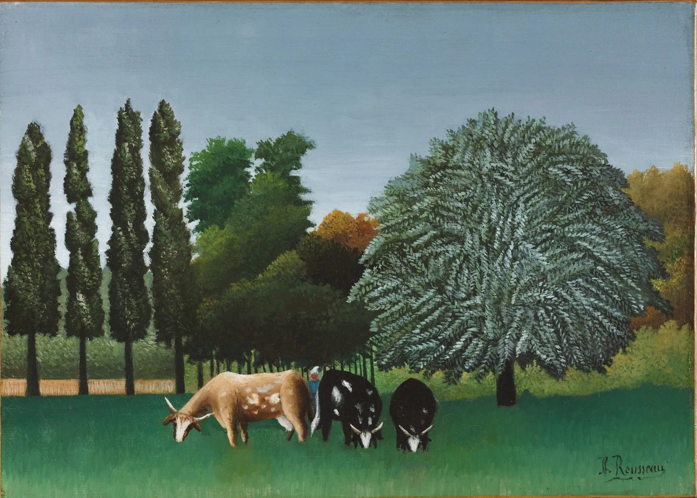 Les bords de l'Oise - Henri Rousseau image 1 reproduction artisanale de tableau