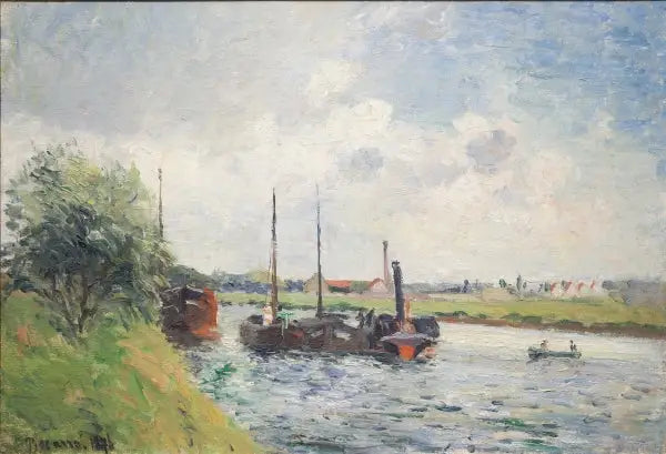 Le Sponde dell'Oise, Vicino a Pontoise - Camille Pissarro