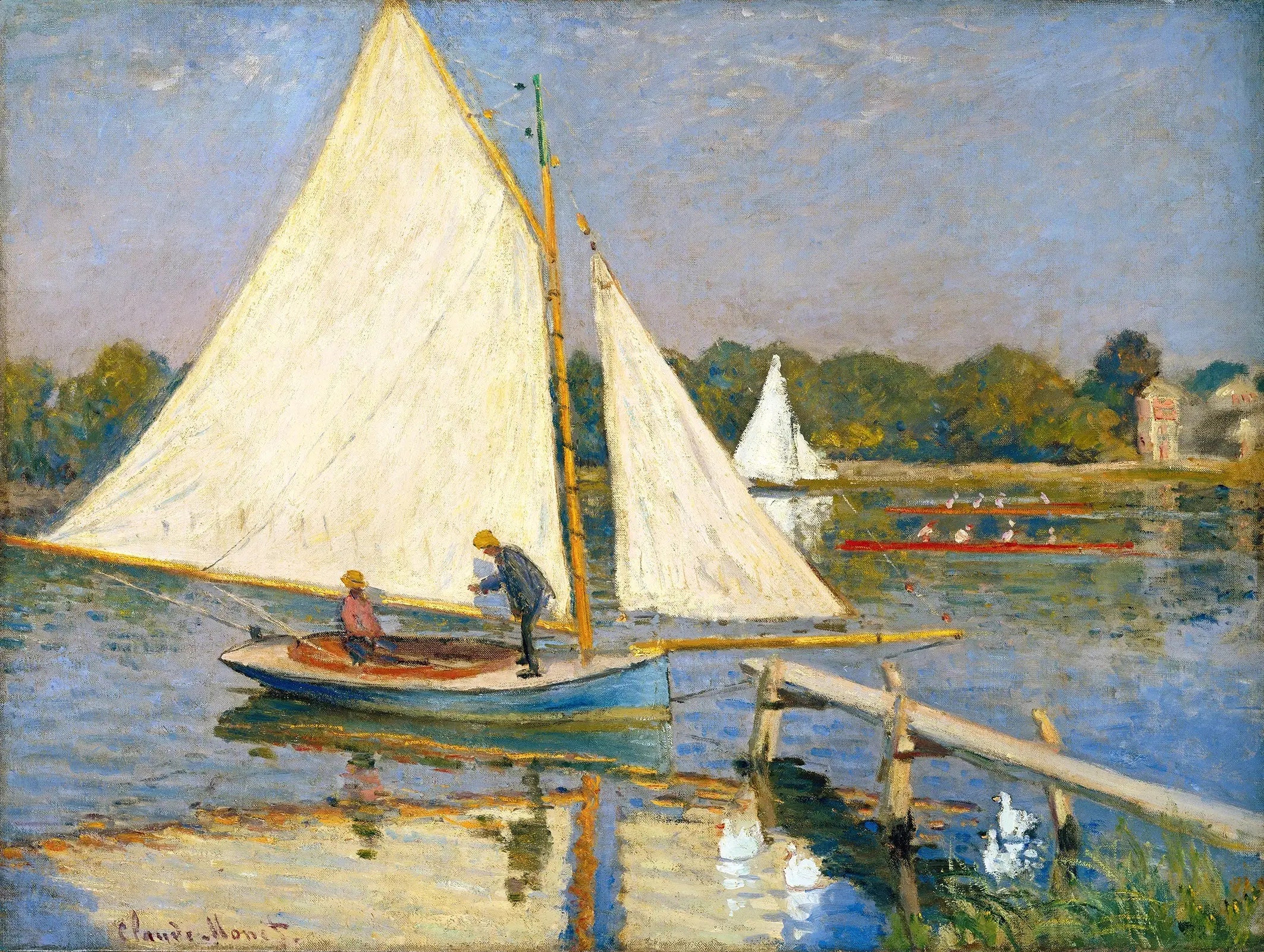 Reproduction du tableau « Les canotiers à Argenteuil - Claude Monet » par Alpha Reproduction en peinture à l’huile