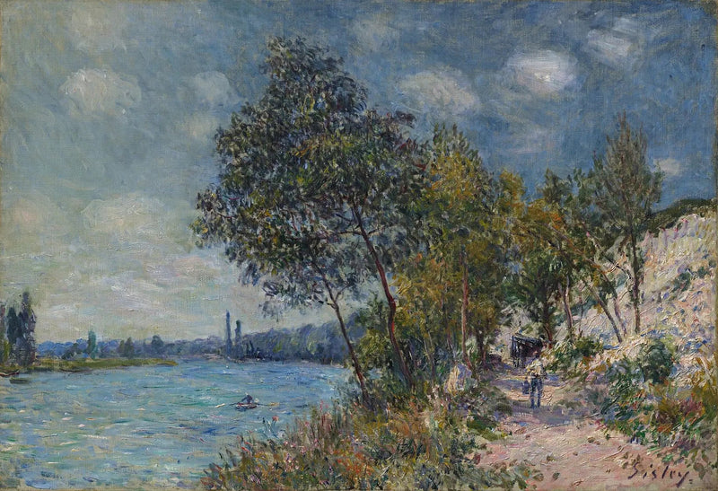 Le cave di pietra di Veneux al sole, mattina - Alfred Sisley