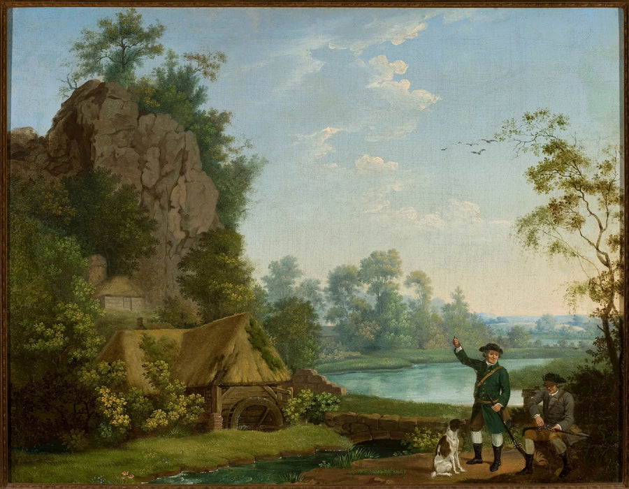 I cacciatori vicino al mulino, con vista su Creswell Crags - George Stubbs