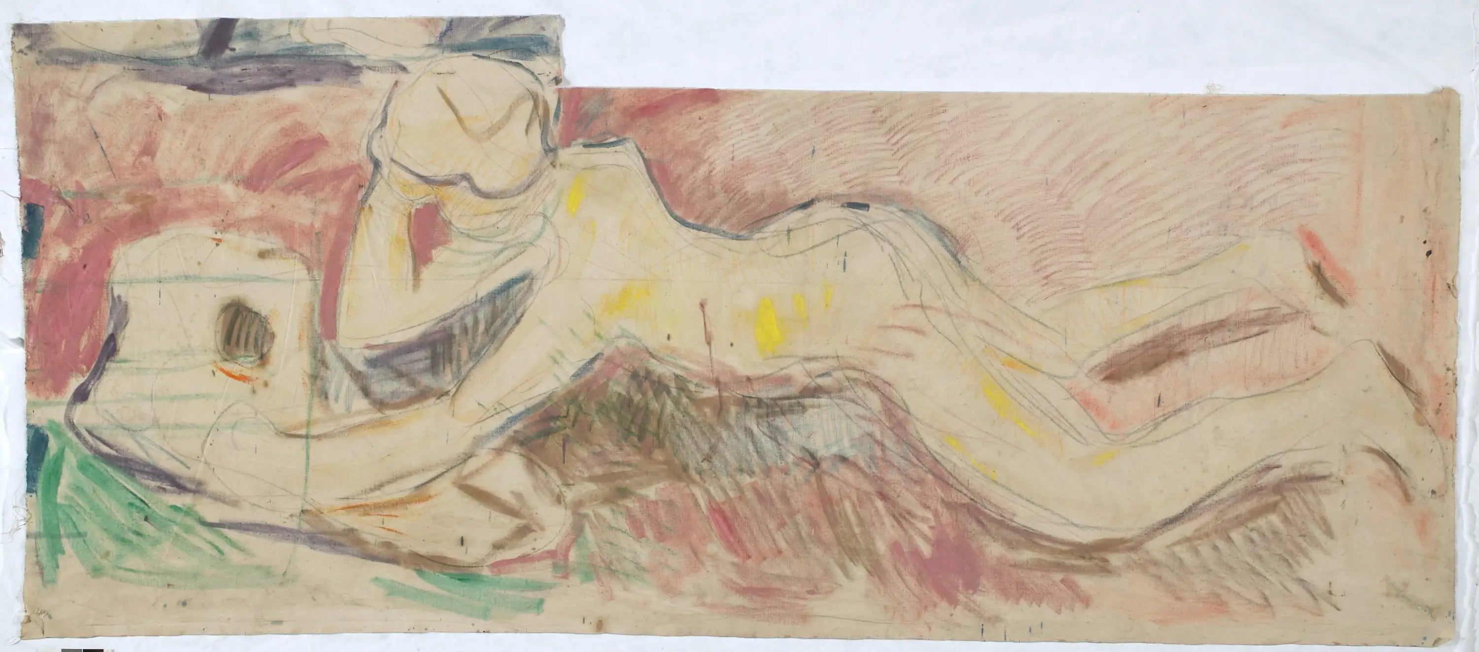 Reproduction du tableau « Les Chercheurs : garçon reposant sur son ventre - Edvard Munch » par Alpha Reproduction en peinture à l’huile