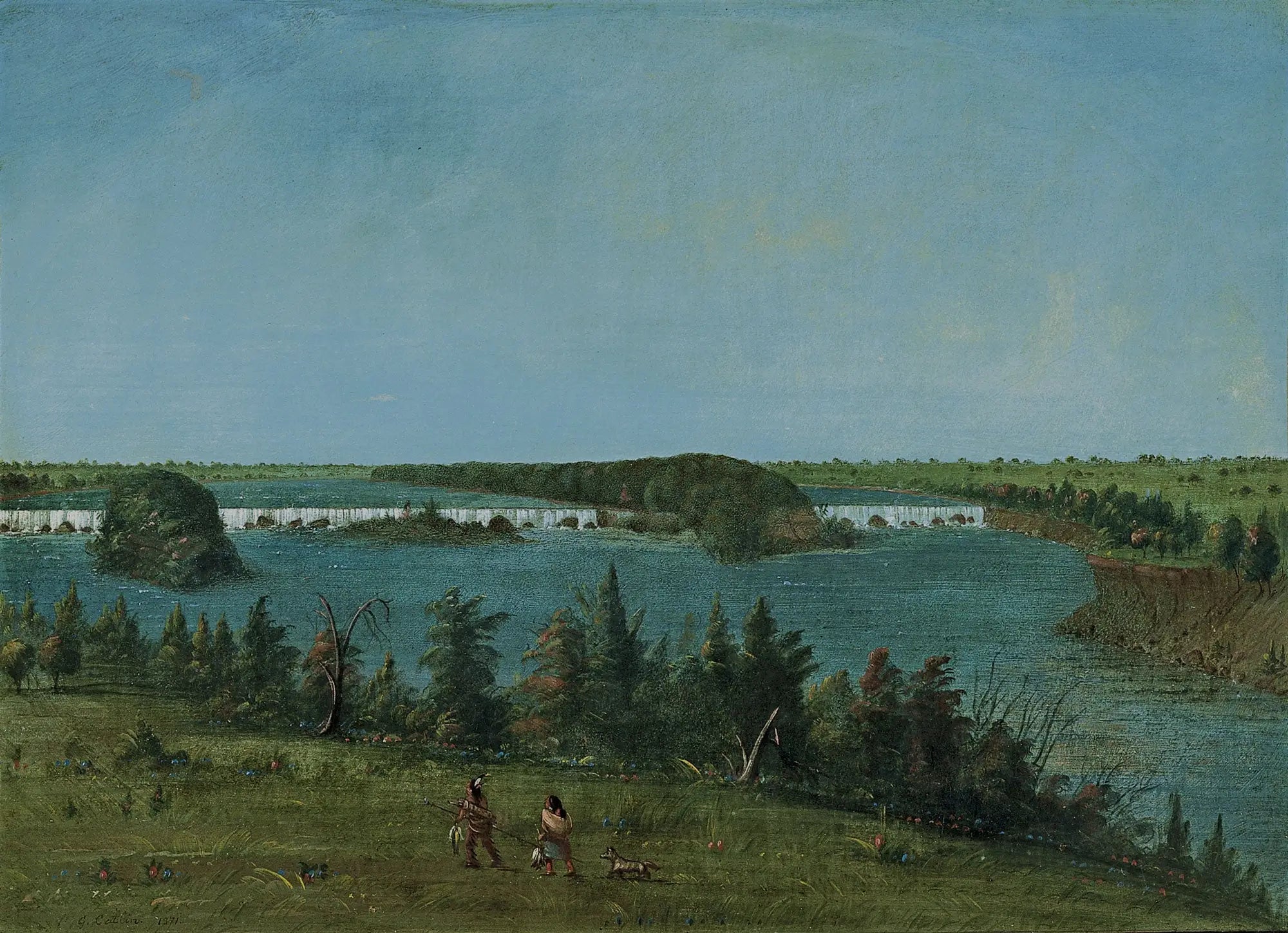 Les chutes de Saint-Antoine - George Catlin - Alpha Reproduction