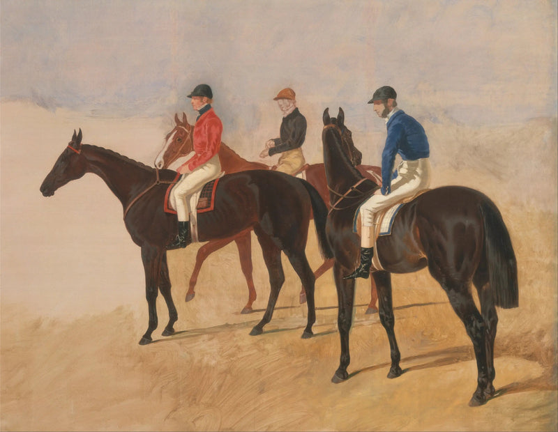 I campioni del steeple-chase: Allen McDonough su Brunette, Tom Oliver su Discount e Jem Mason su Lottery - John Frederick Herring, Sr.
