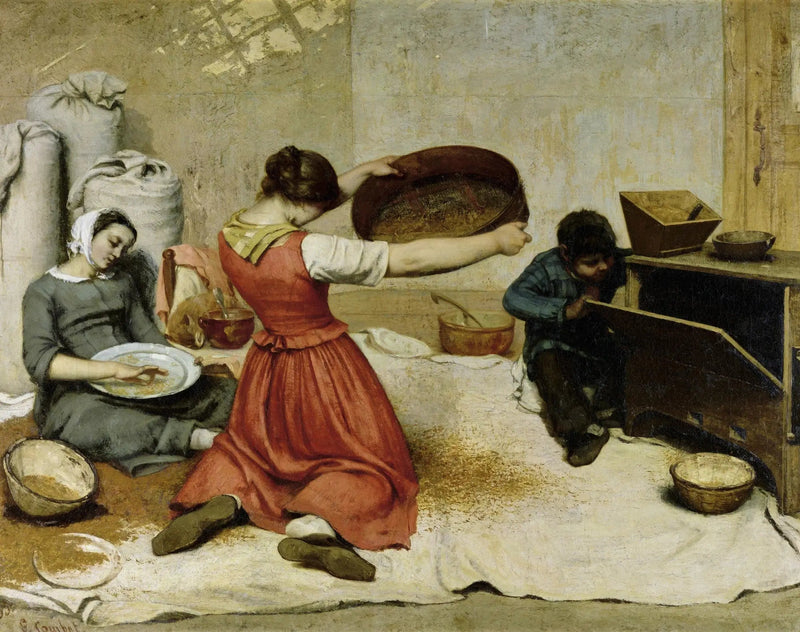 Le setacciatrici di grano - Gustave Courbet