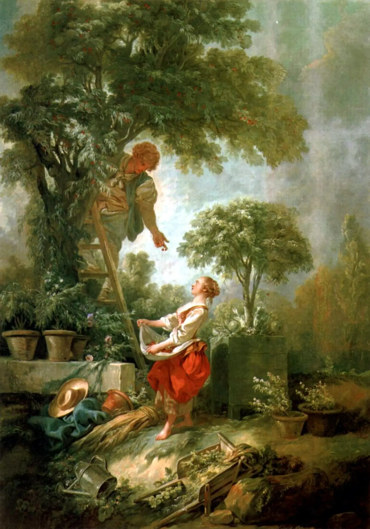 Les cueilleurs de cerises - François Boucher - Alpha Reproduction