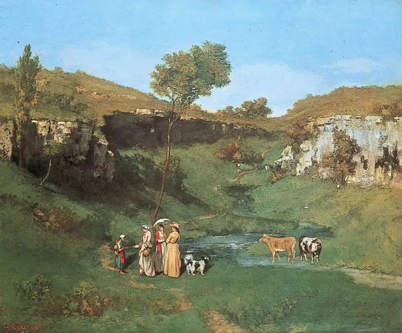 Le ragazze del villaggio - Gustave Courbet