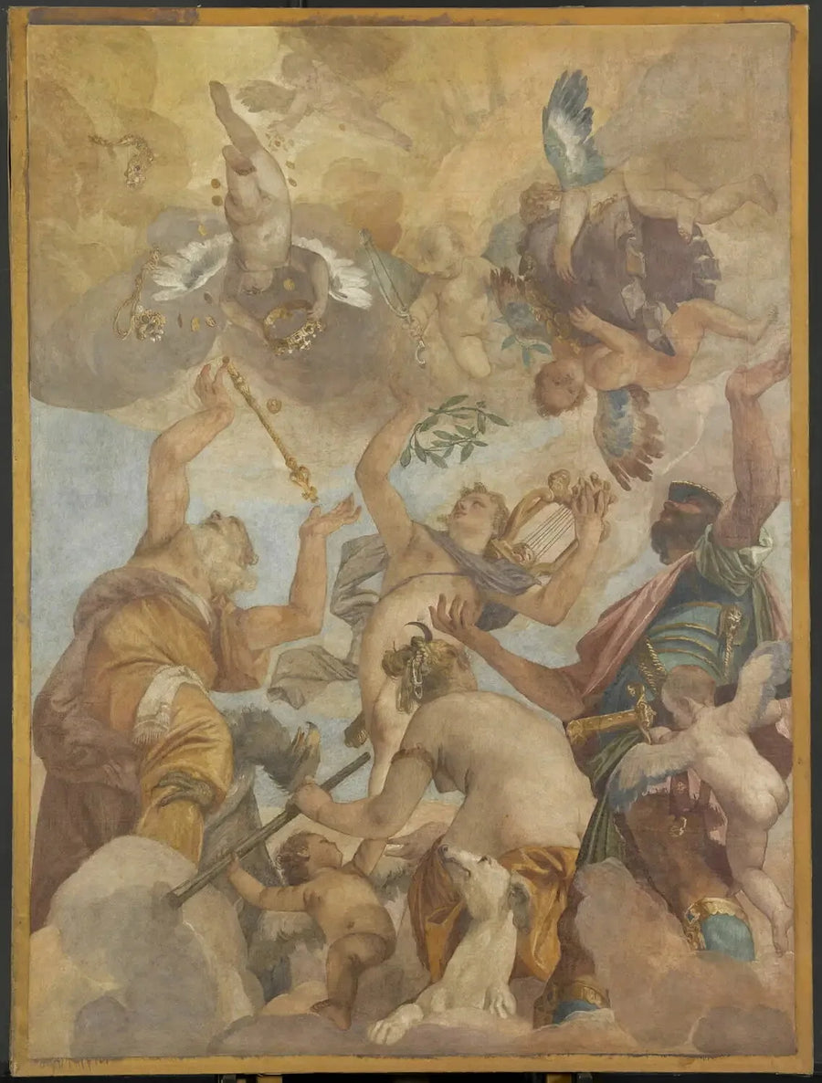 Gli Dei dell'Olimpo : Giove, Apollo, Diana e Marte - Paul Véronèse