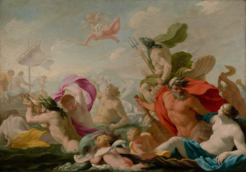 Gli dei marini rendendo omaggio all'Amore - Eustache Le Sueur
