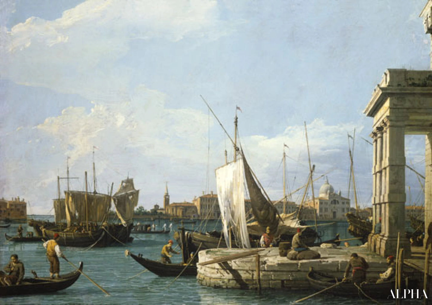 Le Dogane a Venezia - Giovanni Antonio Canal - Riproduzioni di quadri e dipinti di alta gamma