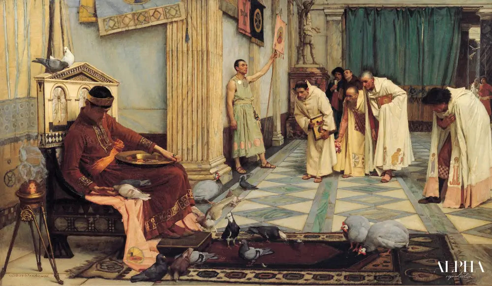 Les favoris de l’empereur Honorius - John William Waterhouse Reproductions de tableaux à la peinture à l’huile