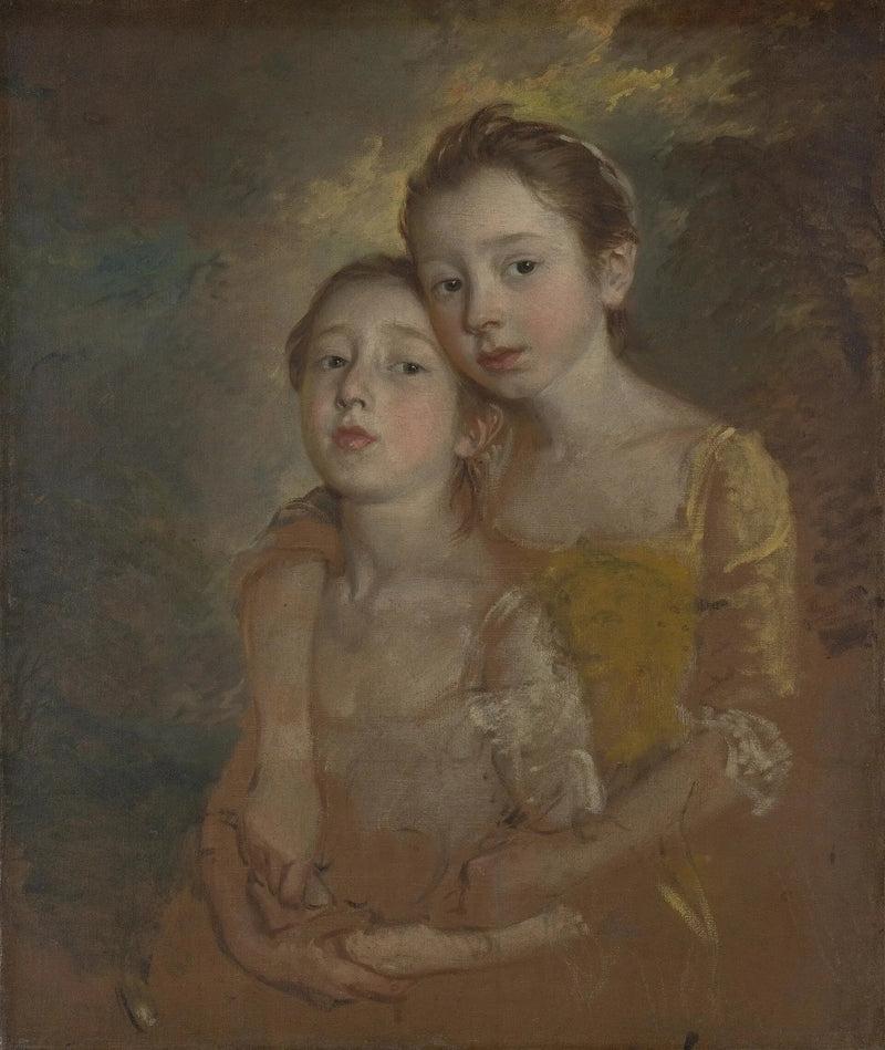 Le ragazze del pittore con un gatto - Thomas Gainsborough