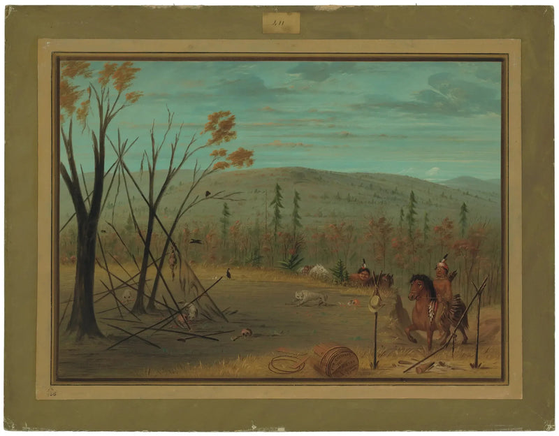 I fratelli Cheyenne tornano dalla loro caccia autunnale - George Catlin