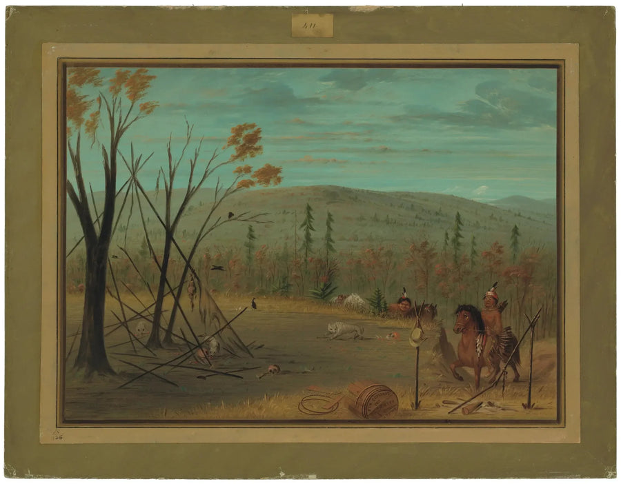 I fratelli Cheyenne tornano dalla loro caccia autunnale - George Catlin