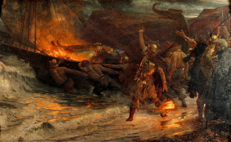 Le funerali di un vichingo - Frank Bernard Dicksee