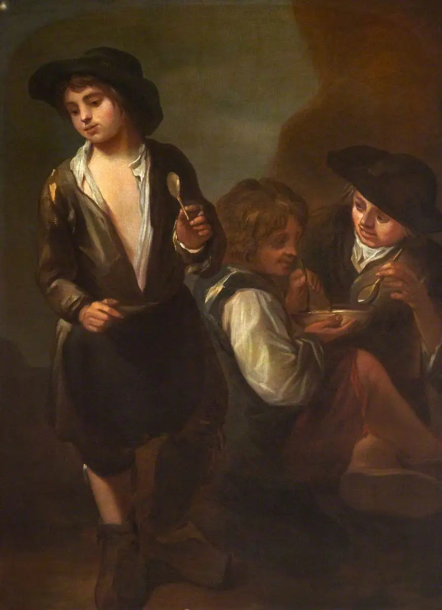Les gamins des rues mangent (diptyque, panneau de gauche) - Bartolomé Esteban Murillo image 1 reproduction réalisée par Alpha Reproduction