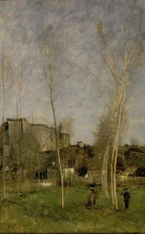 I glacis di un castello in rovina - Jean-Baptiste Camille Corot