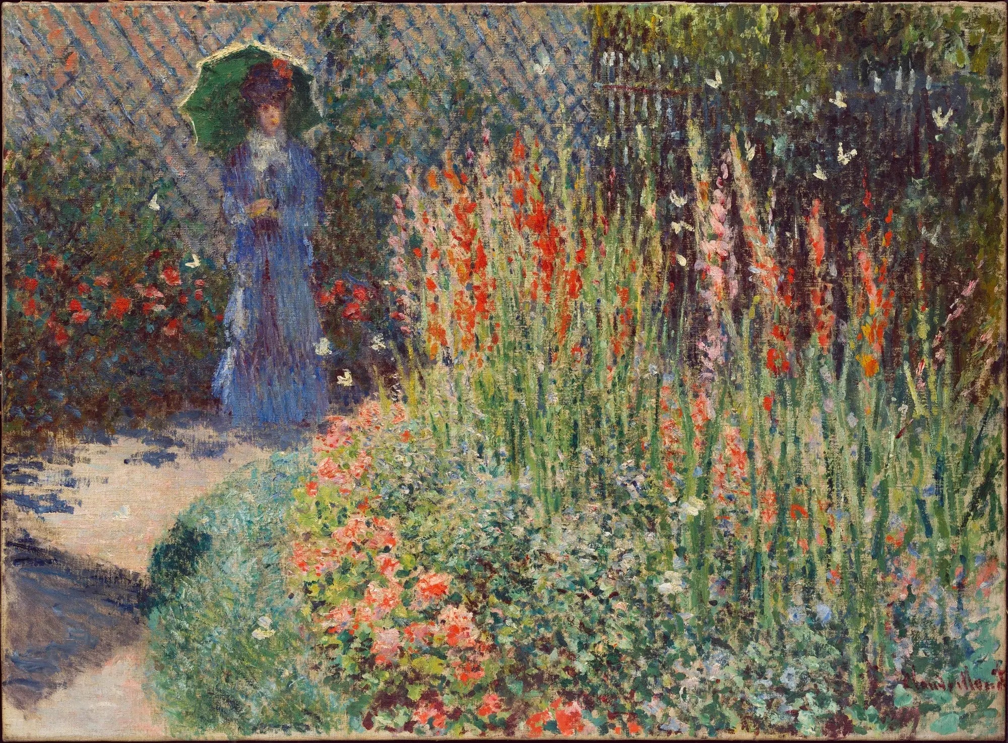 Reproduction du tableau « Les glaïeuls - Claude Monet » par Alpha Reproduction en peinture à l’huile