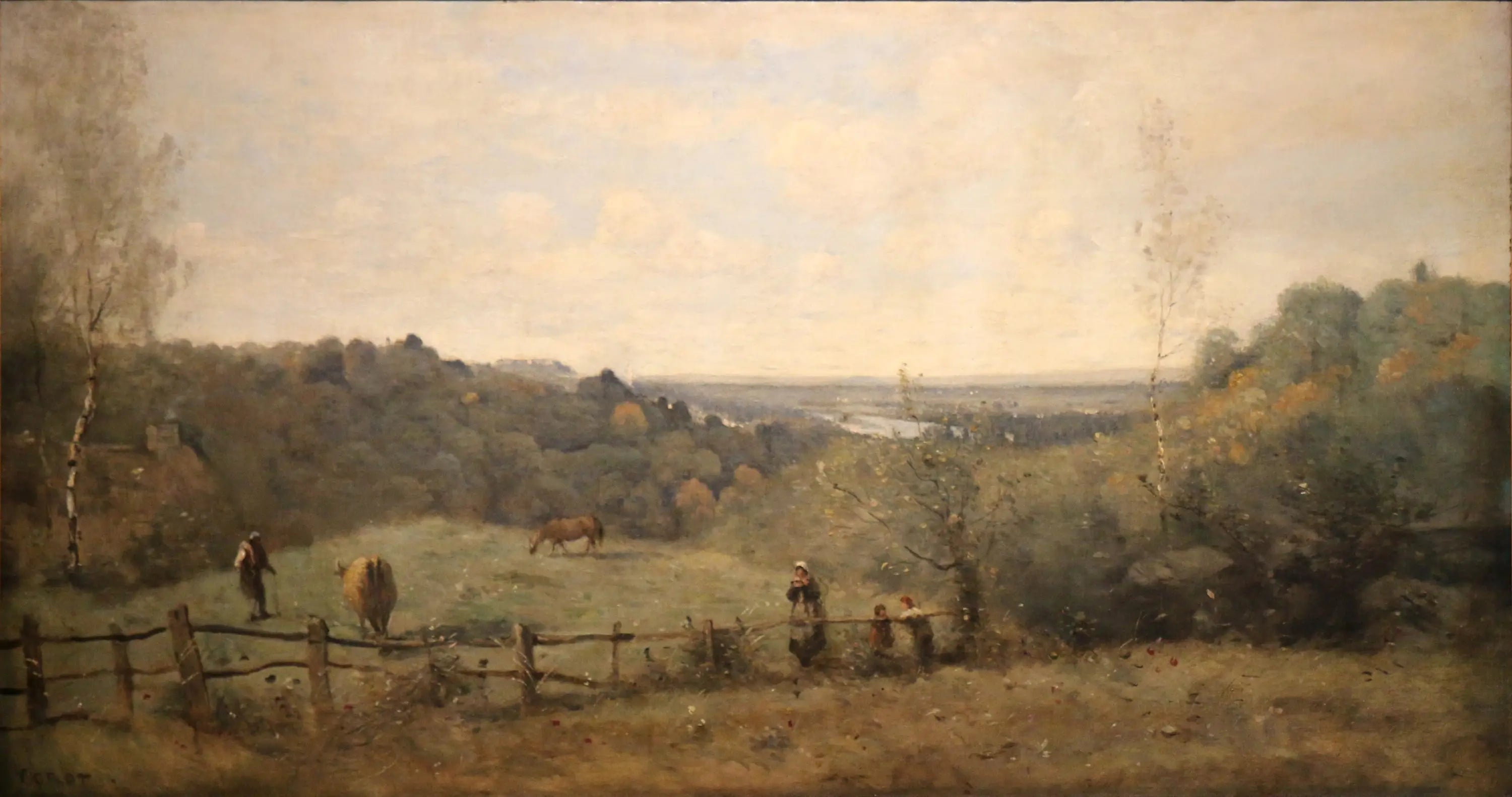 Les hauteurs de Sèvres. Pâture enclos - Jean-Baptiste Camille Corot - Alpha Reproduction