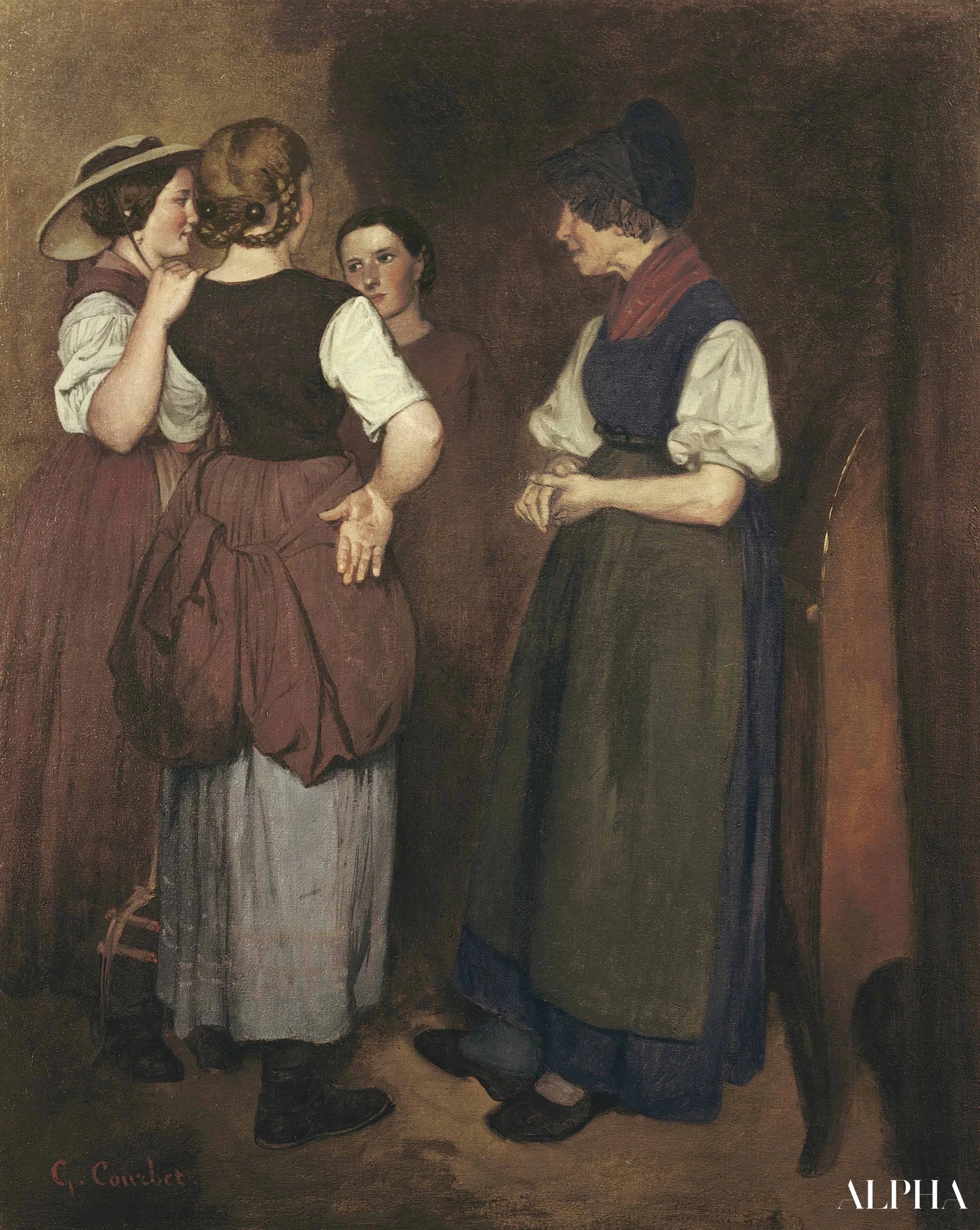 Le storie della nonna Salvan - Gustave Courbet - Riproduzioni di quadri e dipinti di alta gamma