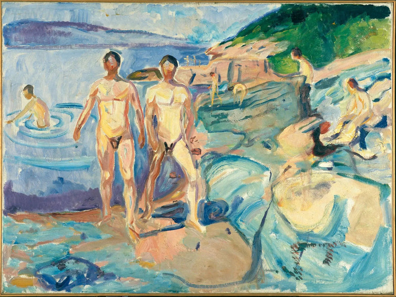 Gli uomini che si bagnano - Edvard Munch