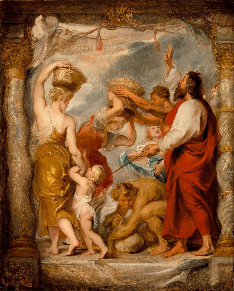 Gli Israeliti raccolgono la manna nel deserto - Peter Paul Rubens