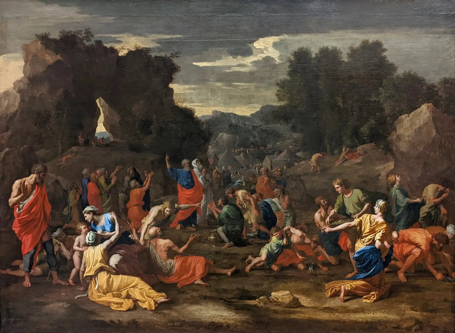 Gli Israeliti che raccolgono la manna nel deserto - Nicolas Poussin