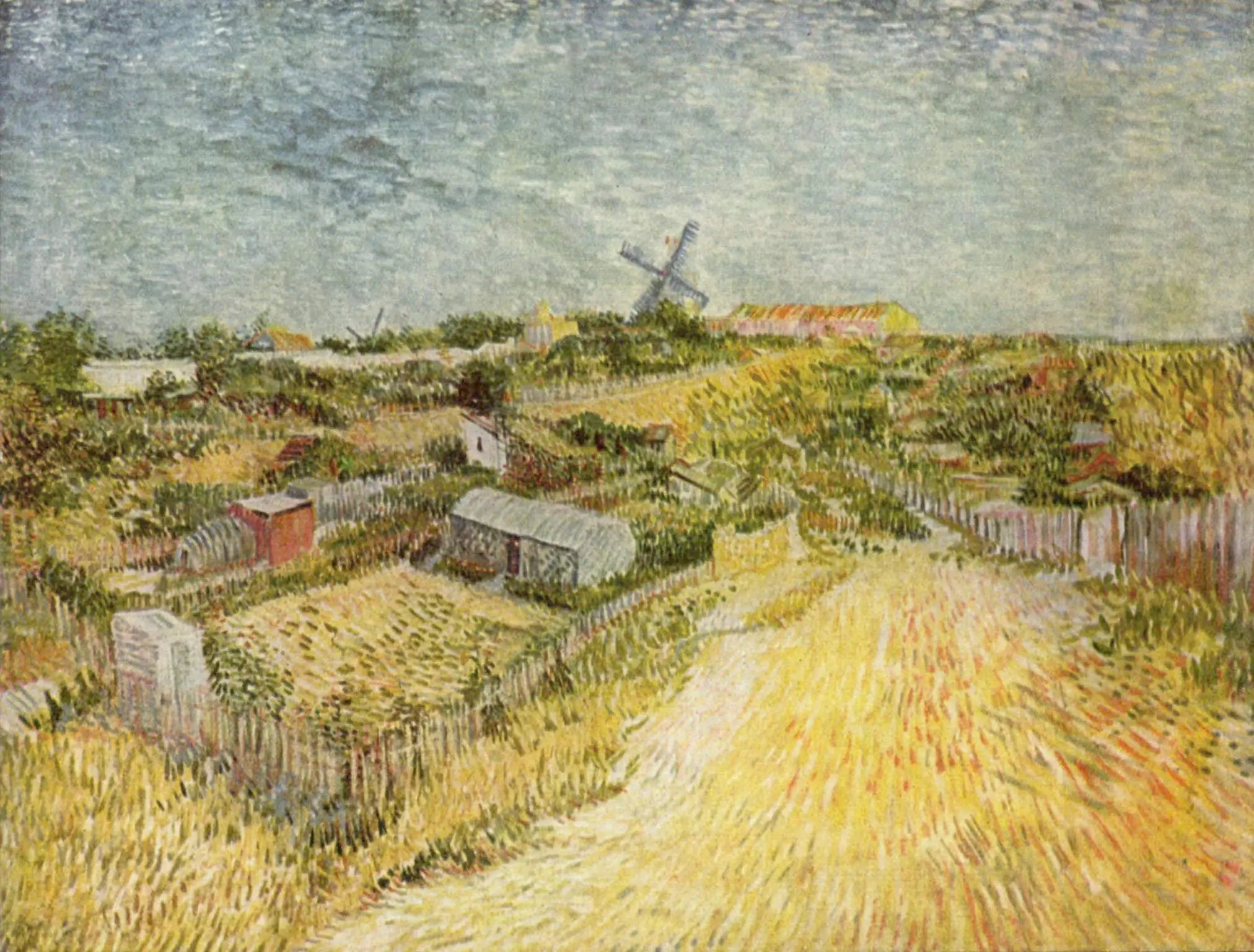 Les jardins potagers de Montmartre - Vincent van Gogh image 1 copie peinte à la main à l’huile