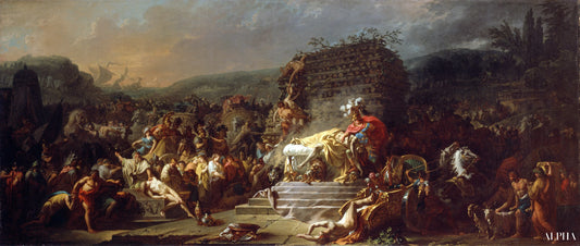 I giochi funebri di Patroclo - Jacques-Louis David - Riproduzioni di quadri e dipinti di alta qualità