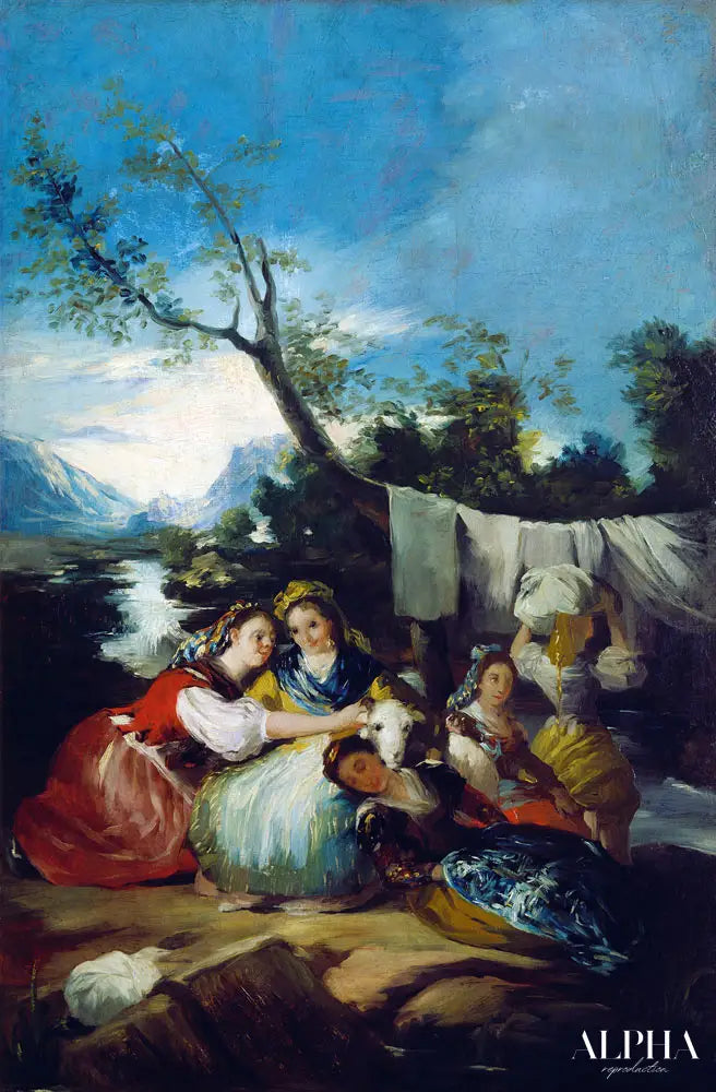 Les lavandières - Francisco de Goya - Reproductions de tableaux et peintures haut de gamme