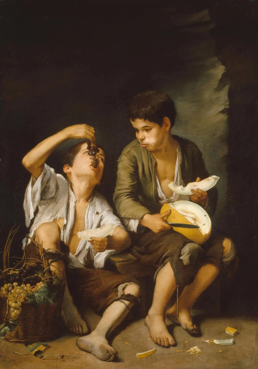 I mangiatori di melone e uva - Bartolomé Esteban Murillo