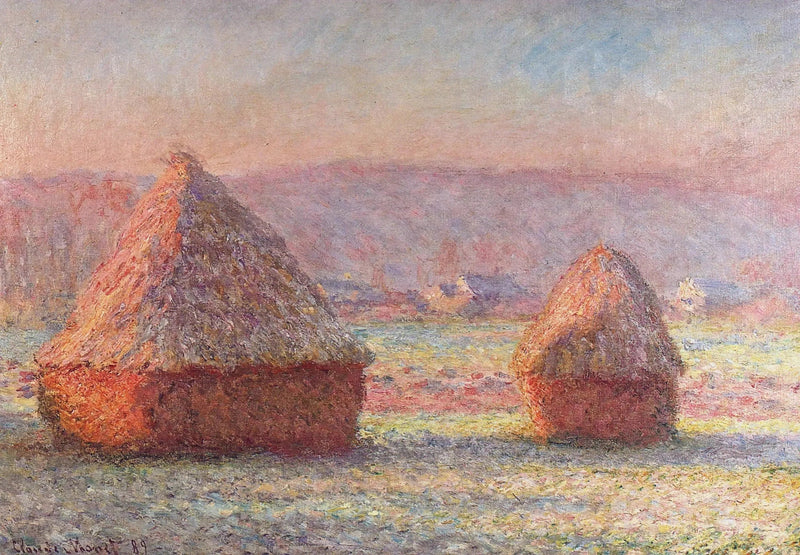 Le Covoni, effetto di gelatina bianca - Claude Monet
