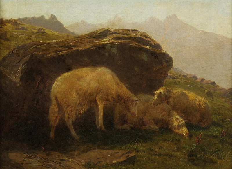 I pecore su una collina - Rosa Bonheur