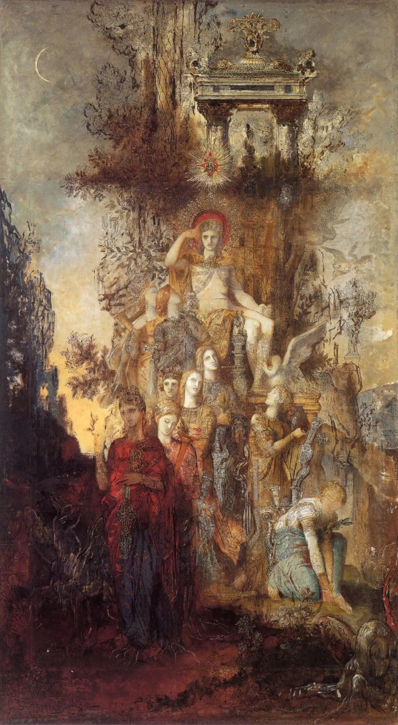 Le Muse lasciano Apollo, loro padre, per andare a illuminare il mondo - Gustave Moreau