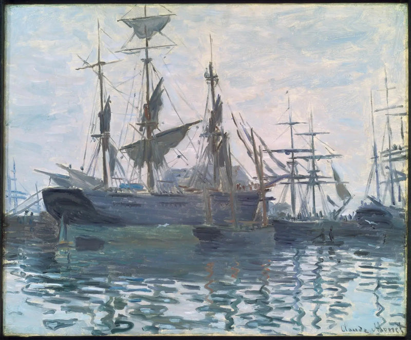 Le navi in un porto - Claude Monet