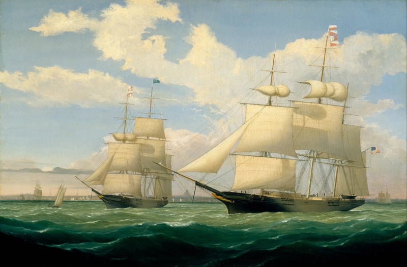 Le navi « Winged Arrow » e « Southern Cross » nel porto di Boston - Fitz Henry Lane
